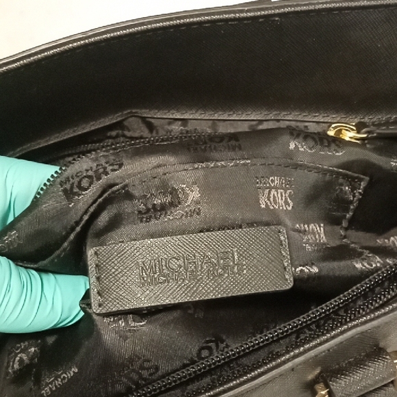 Michael Kors Black Tote with Gold Accents